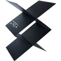 Crea - Portalegna per Camino da Interno 560x380x740 cm in Acciaio Rombo Largo Nero