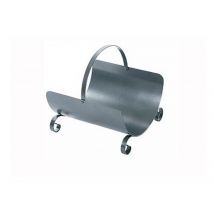 Portalegna per camino in ferro con manico - porta legna