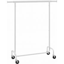 Skecten - Portant à Vêtements avec Roulettes, Tringle Extensible pour Charge Lourde, Capacité de Charge 130 kg, Porte-manteau pour Vêtements, en