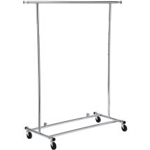 Archimede - Portant à vêtements pliant et extensible, chrome