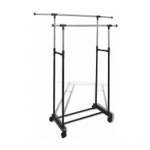 Sifree - Portant à vêtements réglable - l 84-150 x p 42 x h 108-170 cm