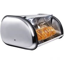 Portapane in acciaio inox con coperchio