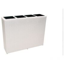 Portapiante Wicker bianco – 95 x 27 x h 75 cm – Bianco – Enrico Coveri