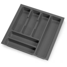 Portaposate Optima Vertex/Concept, profondità 500 mm, spessore 16 mm, modulo 450 mm, Tecnoplastica, Grigio antracite - Emuca
