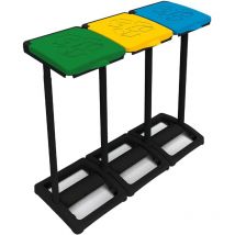 Pattumiera raccolta differenziata 3 vani scomparti tris porta sacchi