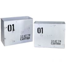 Vacchetti - Portariviste metallo bristol bianco 1-2 cm34,5x15,5h28