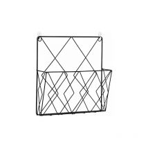 Famille - Portariviste sospeso Portariviste in metallo, Portariviste Cestino per giornali Portariviste a parete con 2 ganci per riviste, libri e