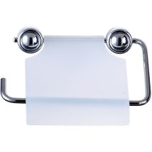 Portarotolo Da Bagno a Parete Bianco – Metallo Cromato – 15 x 10 x 5 cm – AXENTIA