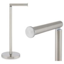 Dkd Home Decor Portarotolo di carta igienica in metallo argentato, 54 cm