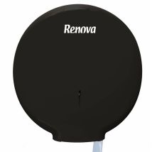 Portarotolo Jumbo Nero – 5601028015752 – Accessorio bagno pratico e funzionale – Nero – Renova