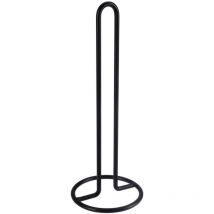 Portarrollos de papel de cocina de metal de 33 cm, apto para cocina y baño, color negro