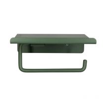 Portarrollos de papel higiénico básico de pared con mecanismo de rosca, color caqui Box&beyond