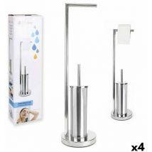 Confortime - Portarrollos de papel higiénico con soporte para escobilla 18,5 x 74 cm (4 unidades)