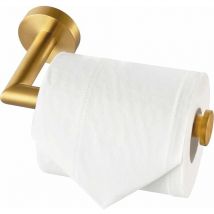 XVX - Portarrollos de papel higiénico de acero cepillado, porta rollos de baño de pared, acero inoxidable sus 304, porta rollos (latón cepillado)