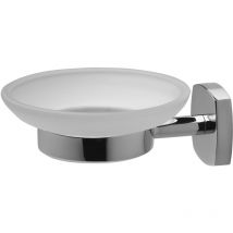 Portasapone a parete con bacinella in vetro satin - trend Ares