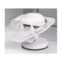 Portasapone a ventosa 2 in 1 bianco