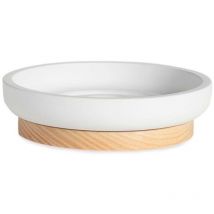 Portasapone in resina bianca - Porta sapone in poli bianco - Materiali: legno - Dimensioni: ø 11,5 x 3 cm