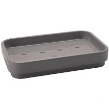 Portasapone d' appoggio Gedy linea Seventy in resina colore Grigio