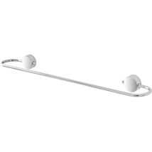 Porta Salviette A Muro 55 Cm In Acciaio Cromo Doppio Fissaggio Plaza