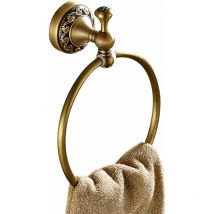 Portasciugamani in ottone antico, anello portasciugamani rotondo, portasciugamani vintage con fori praticati, montaggio a parete, doccia