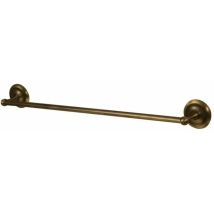 Portasciugamani Singolo Deco, Ottone Anticato, Lunghezza 460 Mm