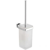 Porta scopino da parete Cromo in Ottone cromato e vetro Mod. Aida - Metaform