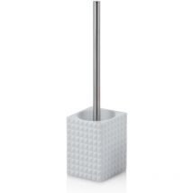 Portascopino geometric in resina e metallo bianco - Bianco