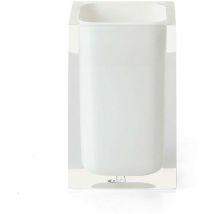 Tacoshop - Portaspazzolini d' appoggio gedy linea Rainbow in resina colore Bianco