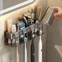 Portaspazzolini, porta spazzolino da denti per doccia, portaspazzolino da parete, organizer per doccia, portaspazzolino elettrico per piano di lavoro