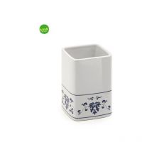 Gedy - Portaspazzolino d'appoggio Cixi Bianco/Blu