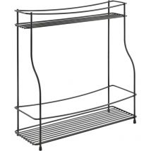 Portaspezie a 2 Livelli Basalmico Nero Metaltex Nero