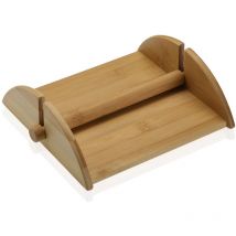 Versa Portatovaglioli in bambù stile rustico, Misure (h x l x l) 5,8 x 17,8 x 19,0 cm, Legno, Marrone
