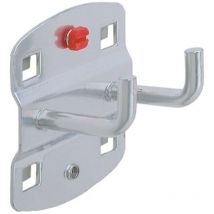 Kappes - Portautensili D.6mm D.50mm doppio con gancio terminale verticale per lamiere forate 5pz/busta.