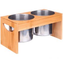 Portautensilios doble bambu metal colección kinvara