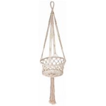 Porta Vaso Decorativo Per Interno Ed Esterno In Macramè Appendibile H 45 Cm