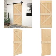 Porte 100x210 cm Bois de pin massif - Porte En Bois - Porte Entrée - Porte Coulissante - Bois De Pin - Porte Robuste - Home & Living