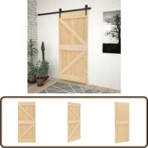 Porte 80x210 cm Bois de pin massif - Porte En Bois - Porte Entrée - Porte Intérieure - Porte Coulissante - Bois De Pin