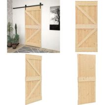 Porte 80x210 cm Bois de pin massif - Porte En Bois - Porte Entrée - Porte Intérieure - Porte Coulissante - Bois De Pin - Home & Living