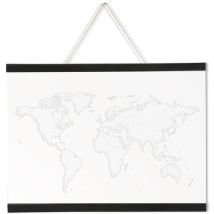 Porte-affiche magnétique à suspendre profilé en Bois Noir - 40 cm