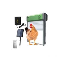 Porte Automatique Poulailler Solaire, Etanche avec Capteur De LumièRe, Minuterie du Soir Et du Matin, Aluminium, pour Un Elevage De Poulets SéCurisé