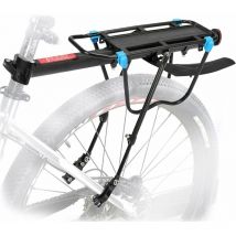 Porte Bagage Vélo Arrière avec Capacité 50KG, Réglable Porte-Bagages Velo VTT Transporteur Tige de Selle avec Réflecteur Aile pour Cyclisme Montagne