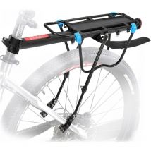 Treetalk - Porte Bagage Vélo Arrière avec Capacité 50KG, Réglable Porte-Bagages Velo vtt Transporteur Tige de Selle avec Réflecteur Aile pour