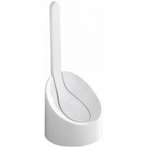 Kiamami Valentina - Escobillero Blanco De Resina Termoplástica Con Mechón De Pvc
