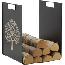 Porte-bûches en métal