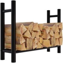 Porte-bois d'Ardere medya noir autour, 30x100x80 cm