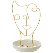 Porte bijoux visage doré