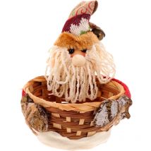 Porte-bonbons Panier de rangement pour bonbons Porte-cadeau de fête de Noël Panier de rangement à motifs de bonhomme de neige de Noël Ornement cadeau