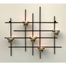 DanDiBo Bougeoir mural Métal Chandelier 5XXL Bougeoir mural 50 cm Bougeoir mural Bougies décoratives murales