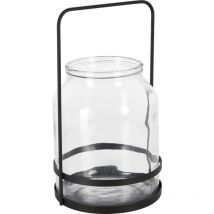 Porte-bougie avec poignée en métal