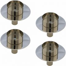Spetebo - Porte-bougies pour bouteille - Lot de 4 - argenté